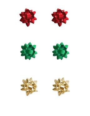 Christmas Bow Trio Earring Set