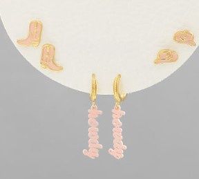 Cowgirl Earring Trio