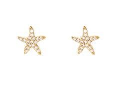 CZ Starfish Stud Earrings