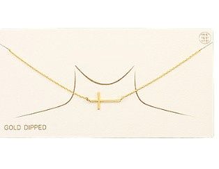 Horizontal Cross Necklace