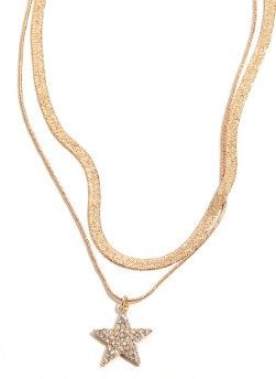 Crystal Star Layered Necklace