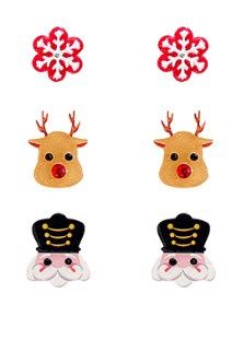 Christmas Themed Earring Trio