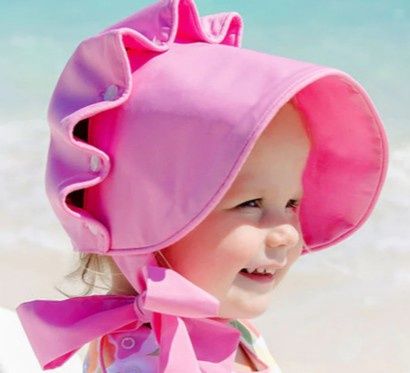 Beaufort Bonnet- Broadcloth Hamptons Hot Pink