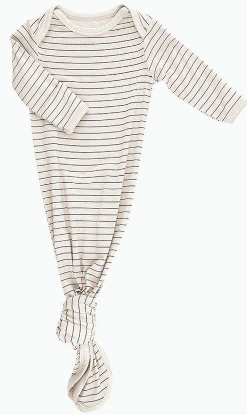 Beige &amp; Black Stripe Gown