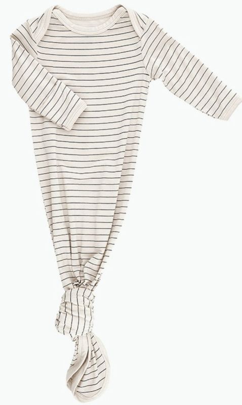 Beige &amp; Black Stripe Gown
