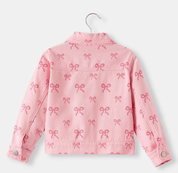 Pink Bow Denim Jacket