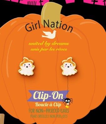 Clip on Ghost Earrings