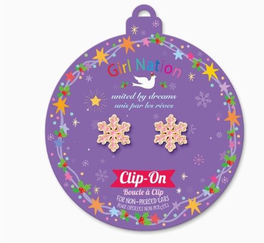 Snowflake Clip On Earring