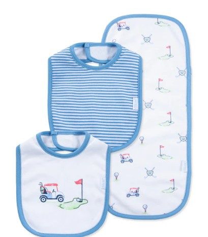 Golf Bib &amp; Burp Set
