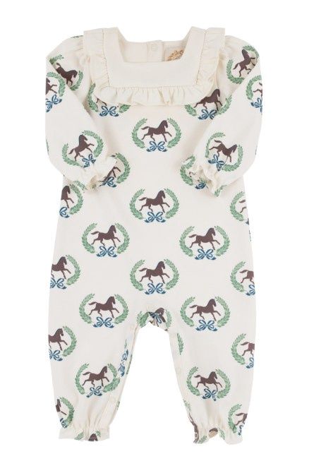 Darla Day Romper-Highland Horses