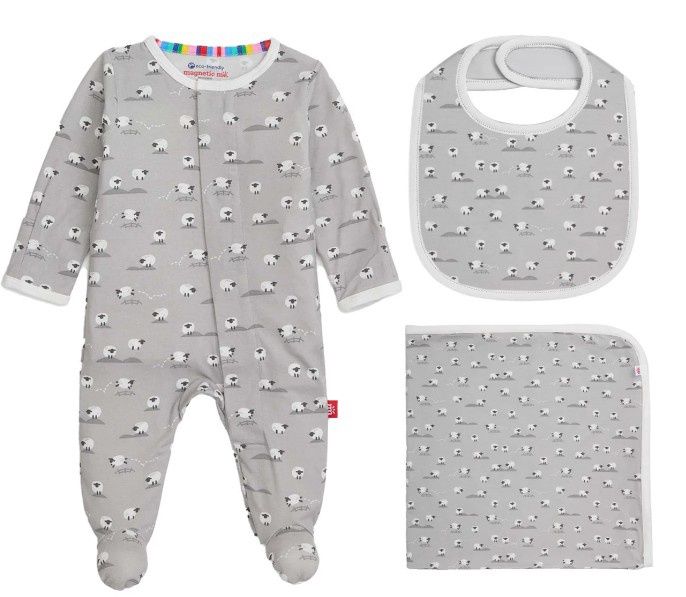 Baa Baa Baby Grey Modal 3 PC Gift Set