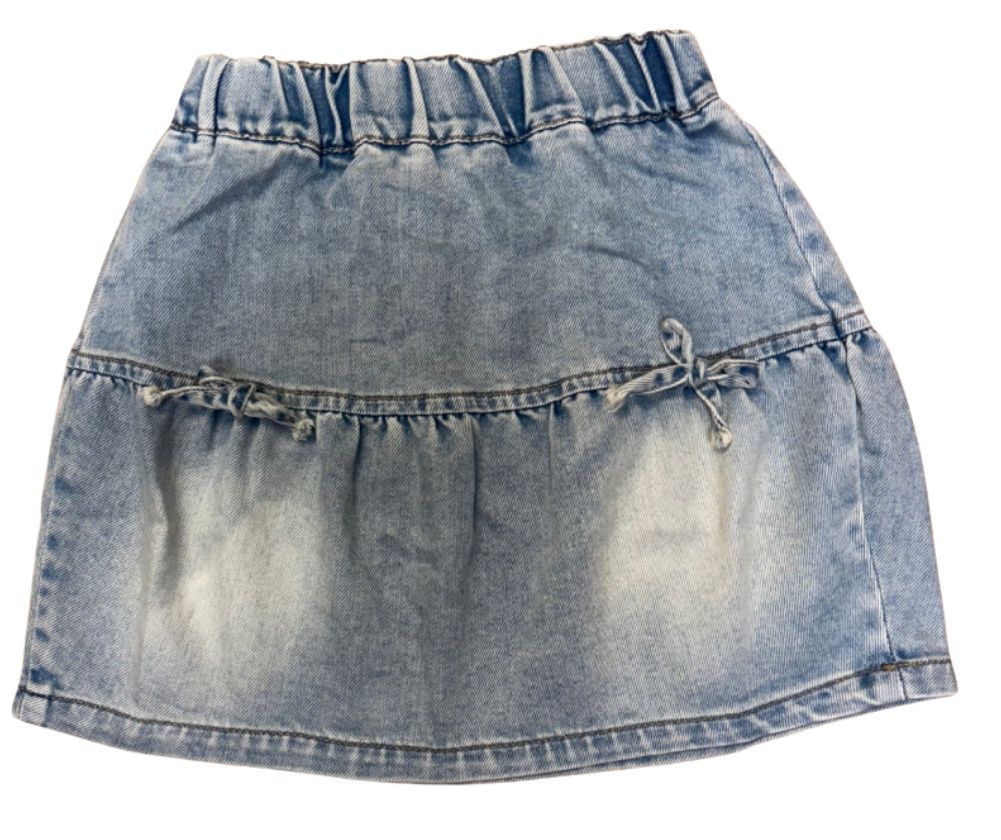Denim Bow Skirt