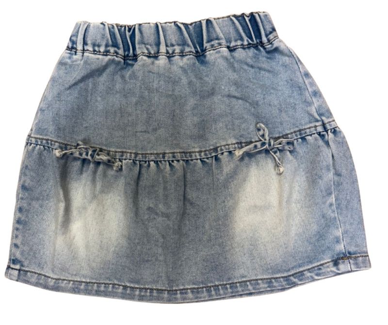 Denim Bow Skirt