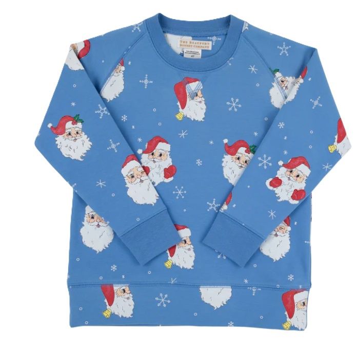 Cassidy Crewneck- Dear Santa Barbados Blue