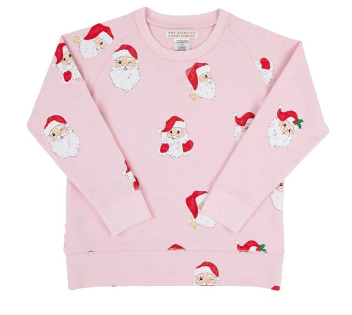 Cassidy Crewneck- Dear Santa Palm Beach Pink