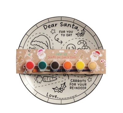 Paint-Me Snacks of Santa Plate Set