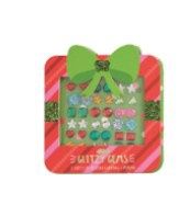 Christmas Glitzy Gem Sticker Earrings, COLOR: Present