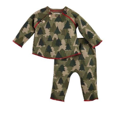Tree Camo Two-Piece Waffle Set