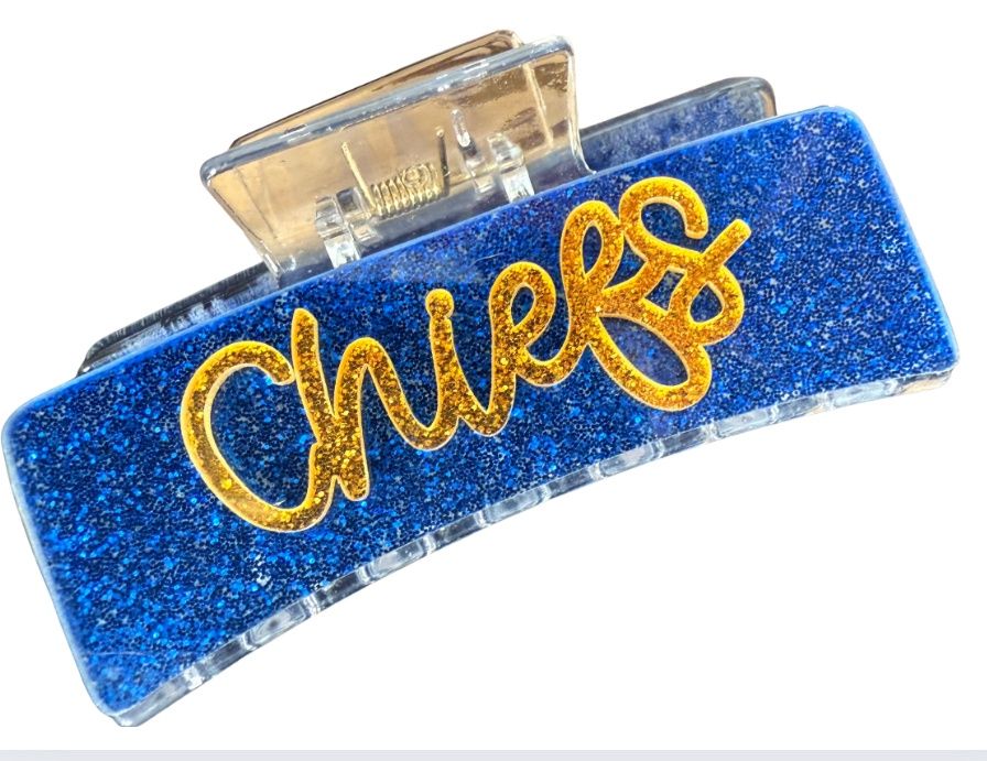4 inch School Spirit Claw Clip, COLOR: Chiefs