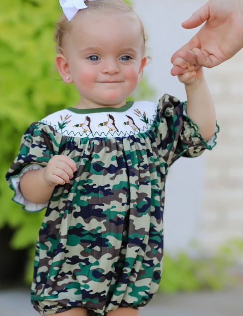 Smocked Camo Bubble