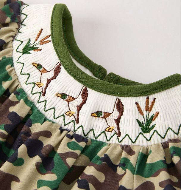 Smocked Camo Bubble