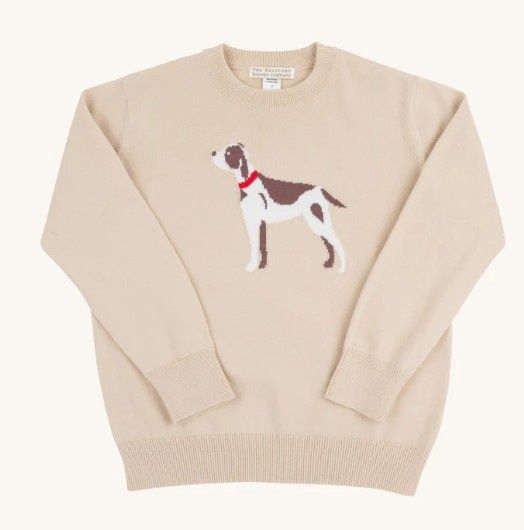 Isaac&#39;s Intarsia Sweater- Osprey Oatmeal w/ Dog