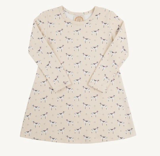 Polly Play Dress- Osprey Oatmeal Dog