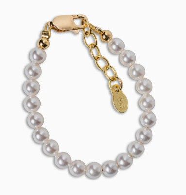 Children's 14k Gold-Plated Pearl Bracelet