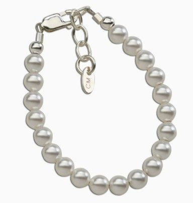 Sterling Silver Pearl Children's Bracelet