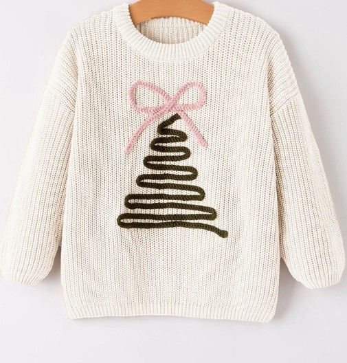 Cream Christmas Tree Sweater