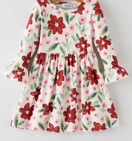 Poinsettia Twirl Dress