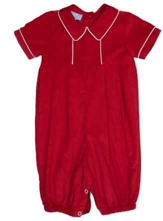 Charles Red Velvet Romper