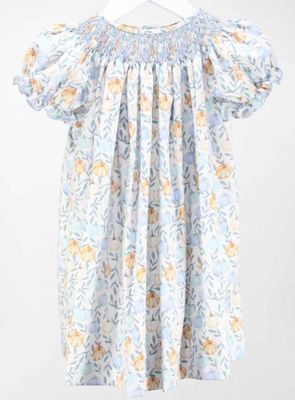 Smocked Pumpkin Fall Garden Zoe Dress