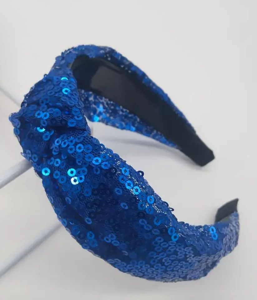 Blue Sequin Headband