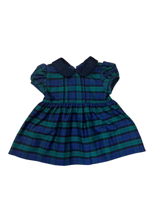 Green &amp; Navy Plaid Claire Dress