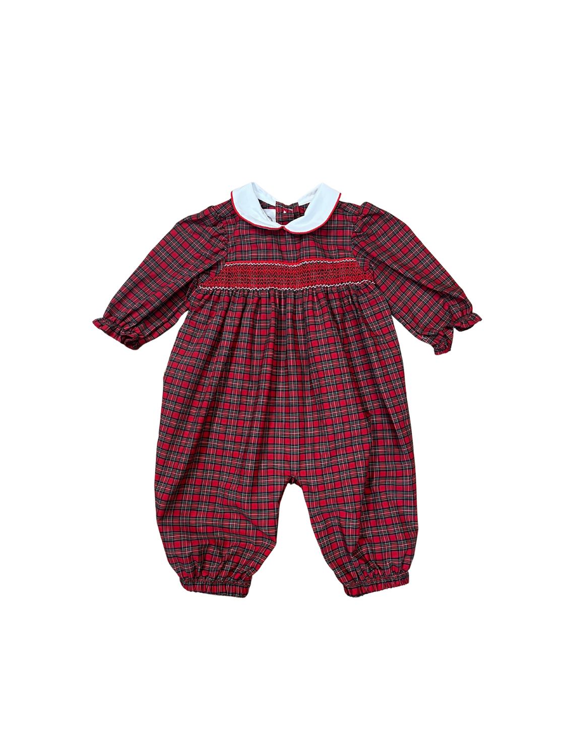 Red Christmas Plaid Claire Romper