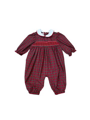 Red Christmas Plaid Claire Romper