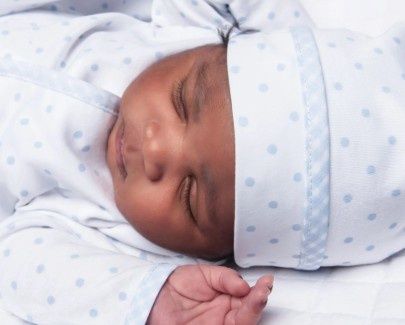 Blue Gingham Dots Hat