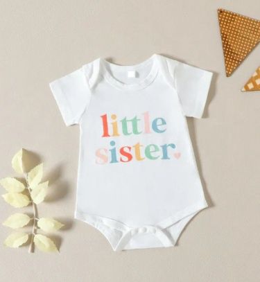 Little Sister Short Sleeve Onesie