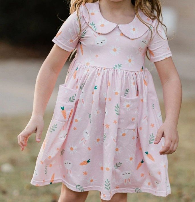 Claire Twirl Dress-Pink Carrots