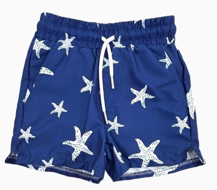 Navy Anchor Compression Swim Trunks