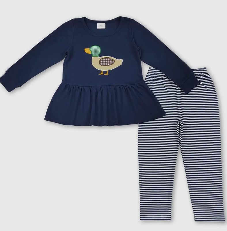 Girls Navy Duck Legging Set