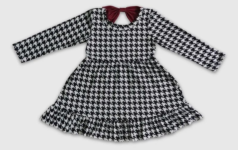 Houndstooth Ruffle Dress