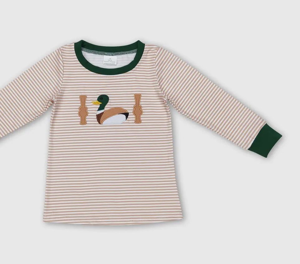 Khaki Stripe Duck Call T Shirt