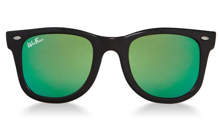 WeeFarers Black w/ Sea Green Polarized Sunglasses