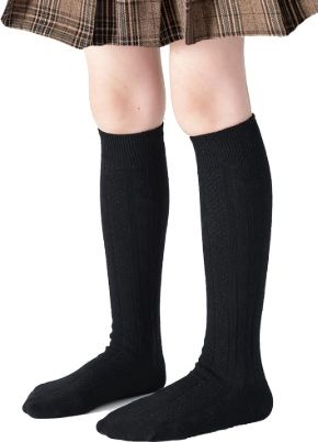 Black Knee High Socks