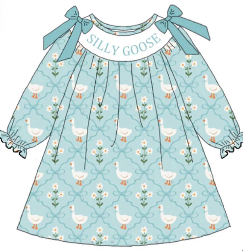Smocked Silly Goose Dress
