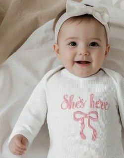 She&#39;s Here Romper