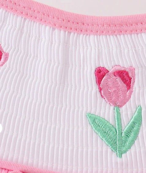 Smocked Mommy &amp; Me Tulip Dress- Girls
