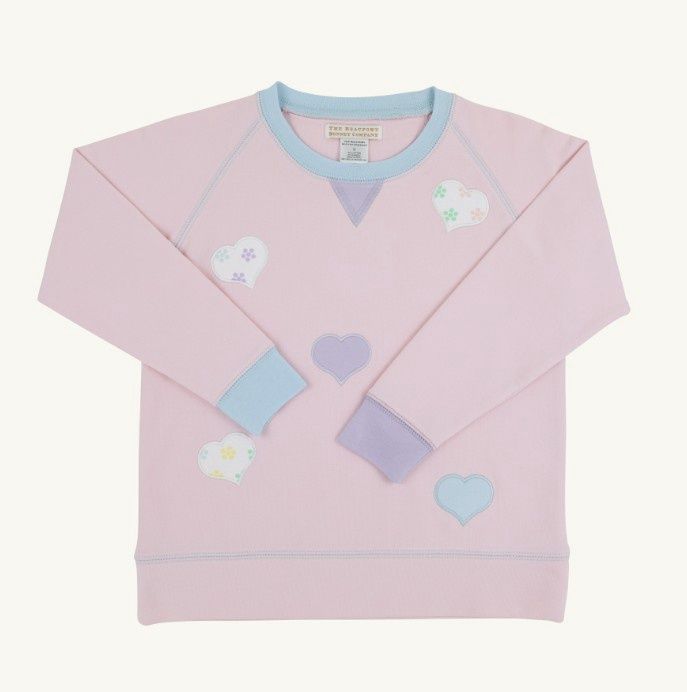 Cassidy Crewneck- Palm Beach Pink/Hearts